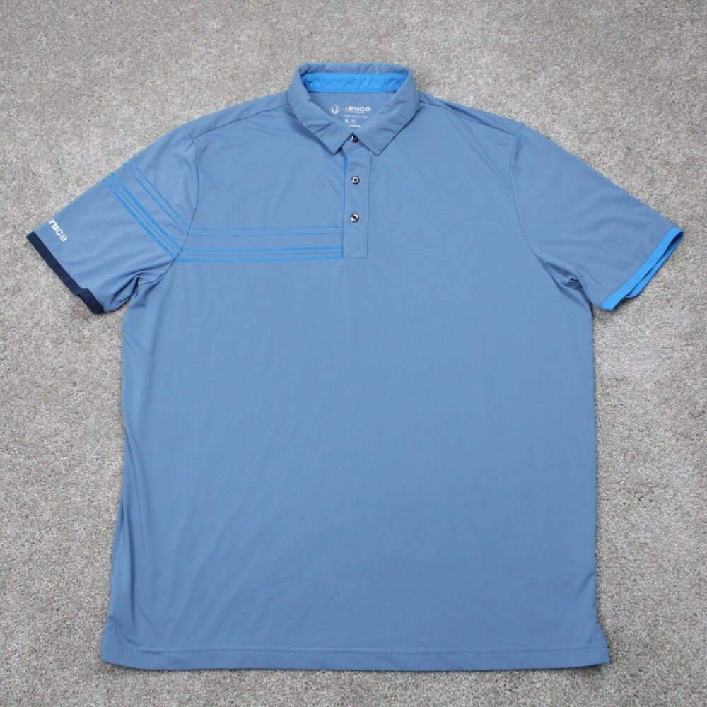 Sunice Polo Shirt Mens XL Blue Cooper Wicking Coollite Stretch S/S Golf Pullover